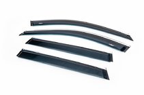BMW X1 F48 2015–2022 Raamdeflectors met chroomstrip (4 stuks, HIC) foto 1