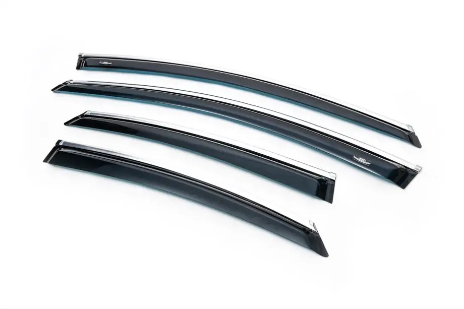Ford Mondeo 2008–2014 Raamwindschermen met chroomstrip SD (4 st., HIC) Image