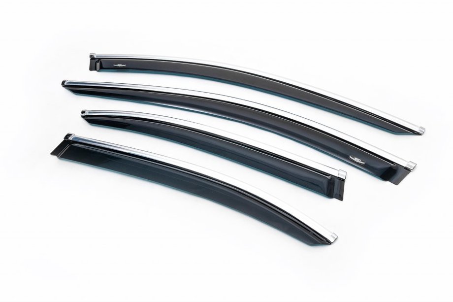 Mercedes E-class W213 2016–2023 Raamwindschermen met chroomstrip SD (4 st., HIC) Image