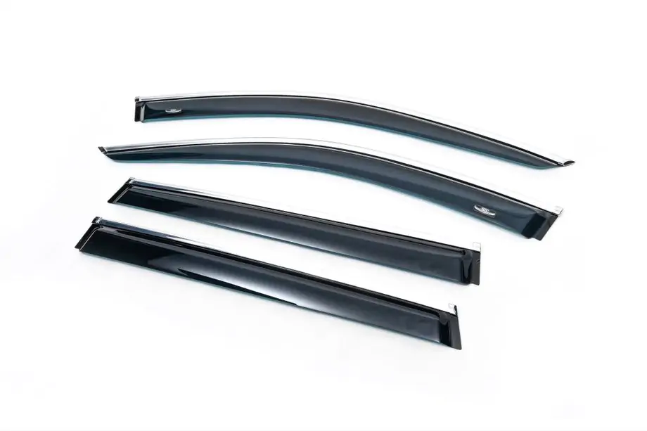 Jeep Cherokee KL 2013– Raamdeflectors met chroomstrip (4 stuks, HIC) Image