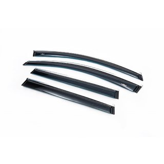 Raamdeflectors met chroomstrip (4 stuks, HIC) Volvo XC70 2007–2013 foto 1