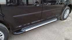 Volkswagen Caddy 2015–2020 Side steps Allmond Grey (2 stuks, aluminium) foto 1