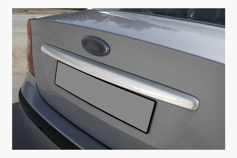 Ford Focus II 2008–2011 RVS sierlijst voor kofferbakdeksel (Sedan) OmsaLine - Italiaans roestvrij staal Image