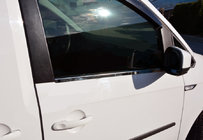 Volkswagen Caddy 2015–2020 Raamomlijsting (2 stuks, RVS) foto 1