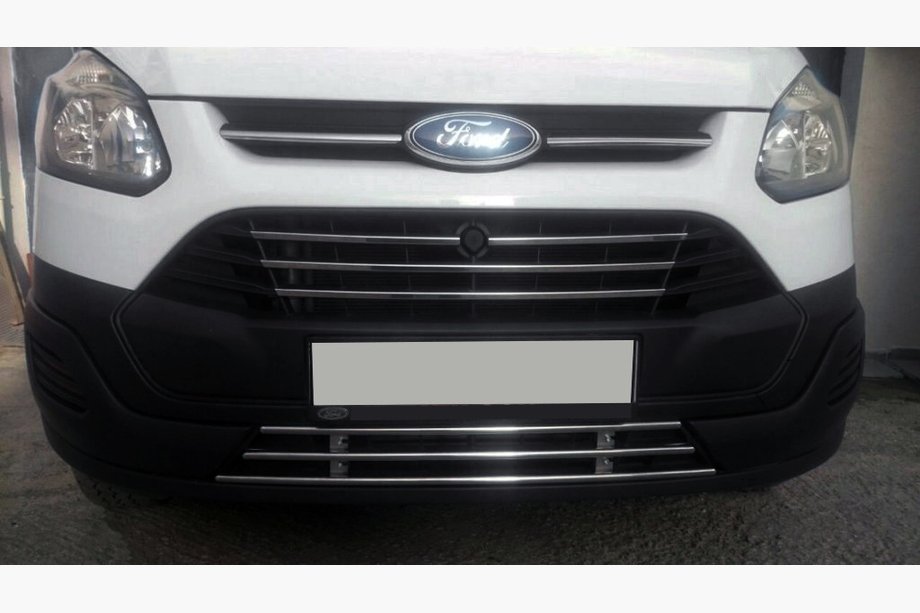 Ford Custom 2013–2022 Eendelige onderste grille 2013-2018 (RVS) Image