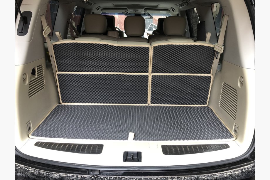 Nissan Armada 2016–2024 Kofferbakmat, 5-delig (EVA, zwart) Image