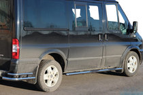 Ford Transit 2000–2014 Sidebars BB002 (2 stuks, RVS) 70 mm, L1 (kort) foto 1