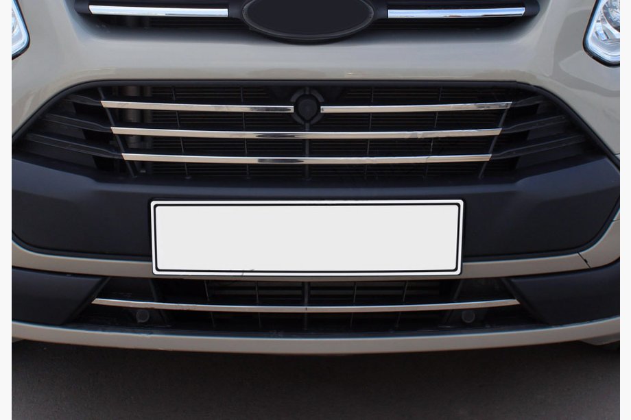 Ford Custom 2013–2022 Radiateurgrille afdekkappen 2013-2018 (5 stuks, RVS) Image