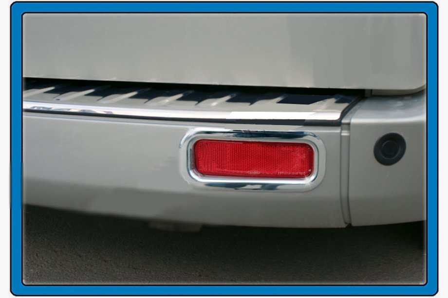 Ford Custom 2013–2022 RVS sierlijsten achterbumperreflectoren (set van 2) OmsaLine - Italiaans roestvrij staal Image