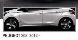 Peugeot 208 2012–2019 Deurstrip (set van 4, RVS) foto 3