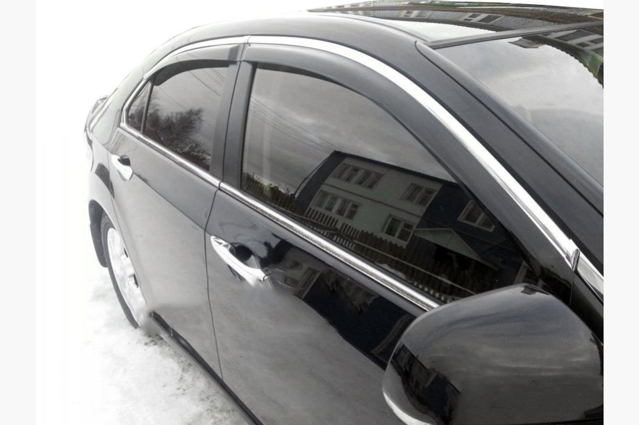 Toyota Camry 2011–2017 Raamwindschermen met chroom sierlijst (4 st., AVTM) Image
