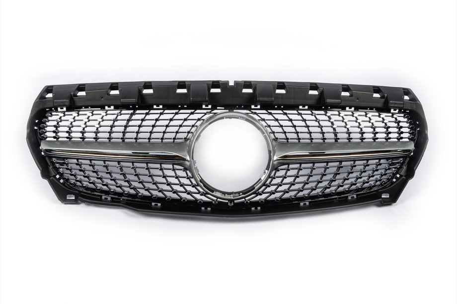 Mercedes CLA C117 2013–2019 Voorgrille (2013-2016, Diamond Silver) Foto 2