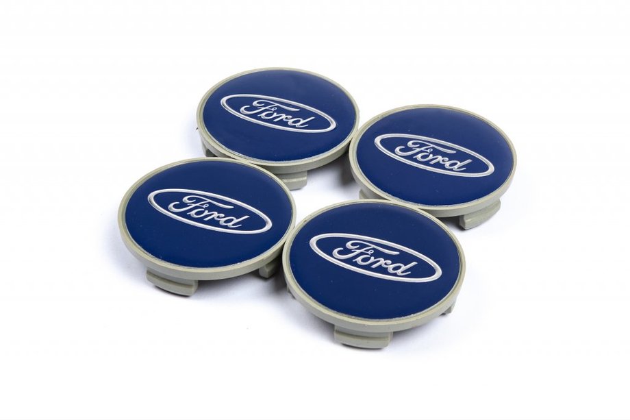 Ford Naafdoppen voor velgen 54,5/50 mm blauw (4 stuks) Image