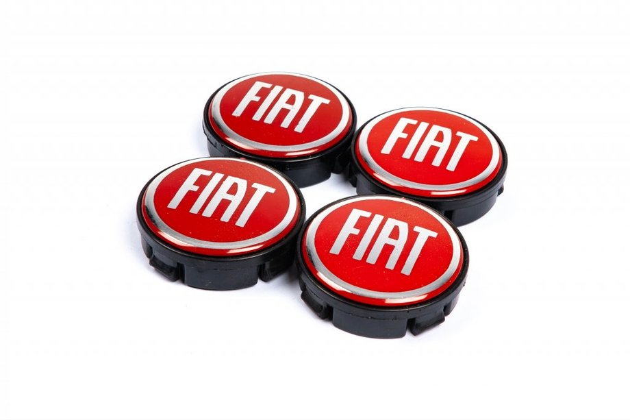 Fiat Naafdoppen voor velgen 57/55,5 mm rood (4 stuks) Image