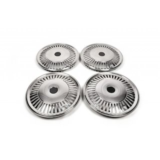 RVS wieldoppen Star (voor enkelwiel, 4 stuks) foto 1