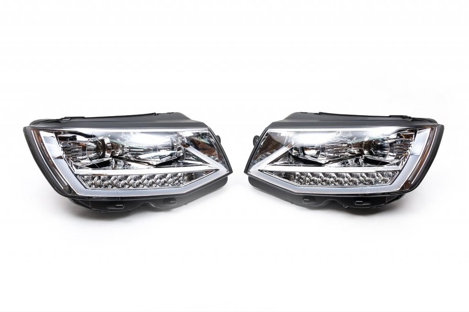 Volkswagen T6 2015–2024 Koplampen met LED-verlichting 2015-2019 (Silver, 2 stuks) Image