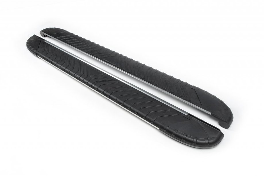 Volkswagen T5 Multivan 2003–2010 Bosphorus Grey zijsteps (set van 2, aluminium) Image