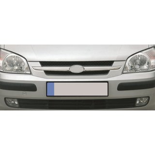 Grille sierlijsten (2-delig, RVS) Hyundai Getz 2002– foto 3