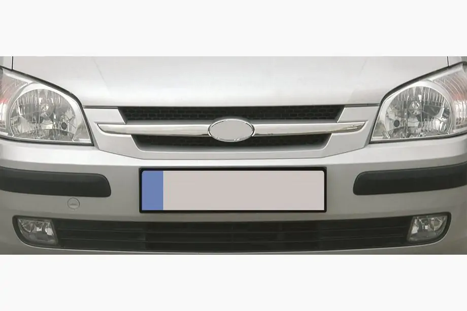 Hyundai Getz 2002– Grille sierlijsten (2-delig, RVS) Foto 3