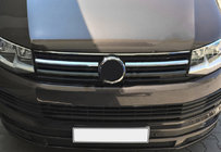 Volkswagen T6 2015–2024 RVS sierlijsten voor bovenste grille 2015-2019 (set van 2) foto 1