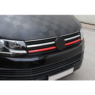 Sierlijsten voor onderste grille 2015-2019 (2 stuks, rood) Volkswagen T6 2015–2024