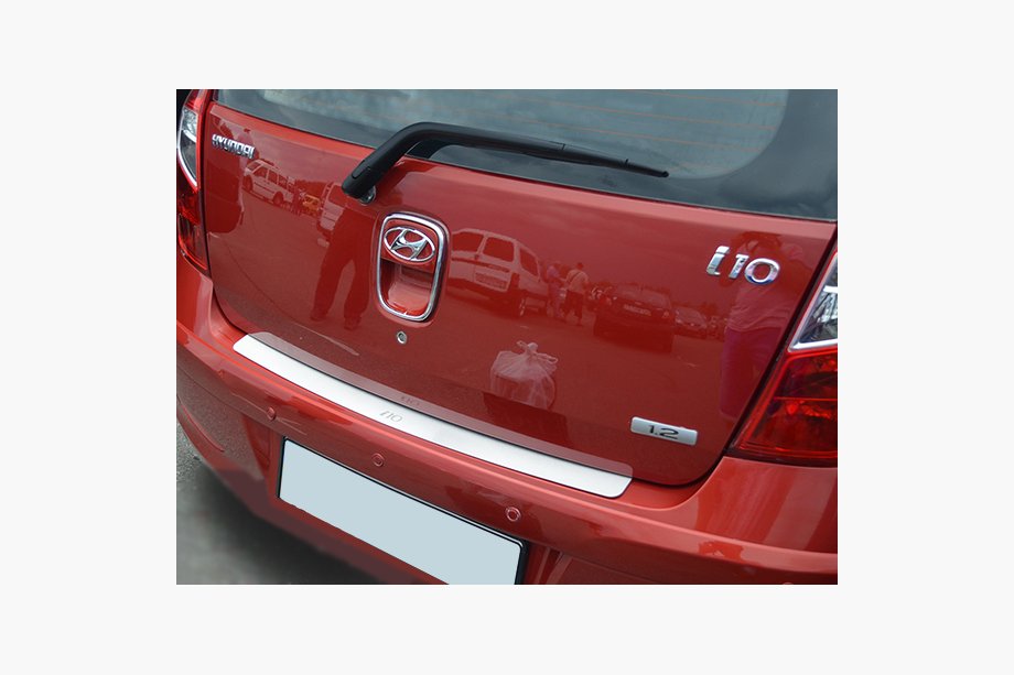Hyundai I-10 2008–2013 Achterbumperbeschermer Natanika (RVS) Image