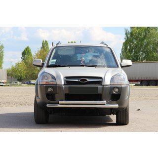 Voorbeschermbeugel ST014 (RVS) Hyundai Tucson JM 2004– foto 2