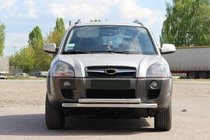 Hyundai Tucson JM 2004– Voorbeschermbeugel ST014 (RVS) foto 2