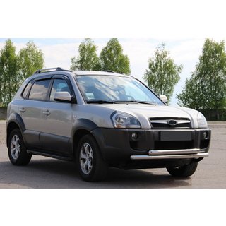 Voorbeschermbeugel ST014 (RVS) Hyundai Tucson JM 2004– foto 3