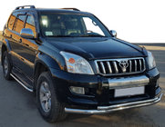 Toyota Land Cruiser Prado 120 2002–2009 Frontbeschermbeugel ST014 (RVS) 60/42 mm foto 1