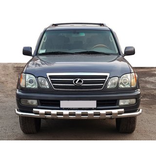 RVS voorbumperbescherming ST015 Lexus LX470 1998–2007 foto 1