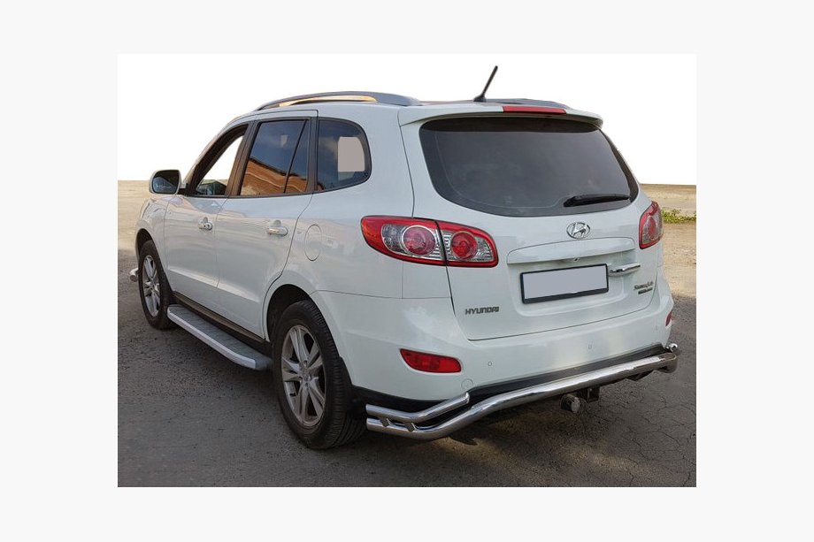 Hyundai Santa Fe 2 2006–2012 Achterbeschermbeugel AK007-1 (RVS) Image