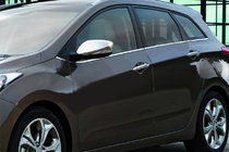 Hyundai Elantra (MD/UD) 2011–2015 Spiegelkappen met uitsparing voor knipperlicht (2 stuks, RVS) foto 1
