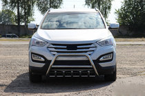 Hyundai Santa Fe 3 2012–2018 Voorste bullbar WT003 (RVS) foto 3