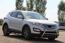 Hyundai Santa Fe 3 2012–2018 Voorste bullbar WT003 (RVS) foto 4