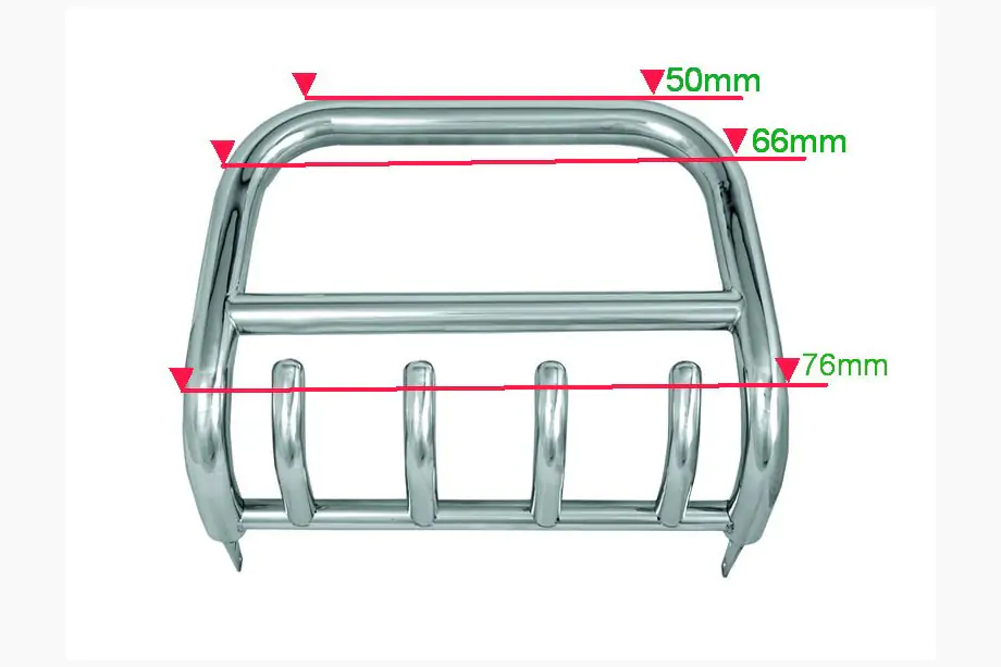 Toyota Land Cruiser Prado 120 2002–2009 Bullbar QT006 (RVS) Image