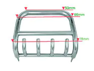 Toyota Land Cruiser Prado 120 2002–2009 Bullbar QT006 (RVS) foto 1
