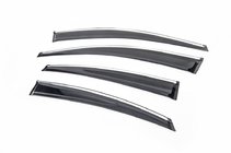 Hyundai Accent 2011–2017 Raamwindschermen met chroom SD (4 stuks, Sunplex Chrome) foto 1