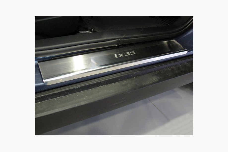 Hyundai IX-35 2010–2015 Nataniko RVS dorpellijsten (set van 4) Premium - 3M tape, 0,8 mm Image