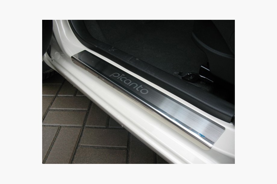 Kia Picanto 2011–2016 Nathanika premium instaplijsten (4 stuks, RVS) Image