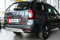 Renault Logan MCV 2013–2022 Kofferbakrand (RVS) foto 1