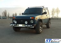 Lada Niva en Urban 1977– Voorste bullbar ST015 (RVS) foto 2