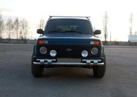 Lada Niva en Urban 1977– Voorste bullbar ST015 (RVS) foto 1