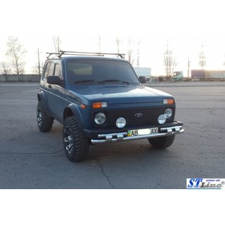 Voorste bullbar ST015 (RVS) Lada Niva en Urban 1977– foto 3