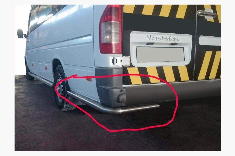 Mercedes Sprinter W901/902/903/904/905 1995–2006 Achterste hoekstukken AK-SO (RVS) Image