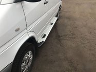 Mercedes Sprinter W901/902/903/904/905 1995–2006 Bosphorus OLD Grey side steps (set van 2, aluminium) Alleen middellange wielbasis foto 1