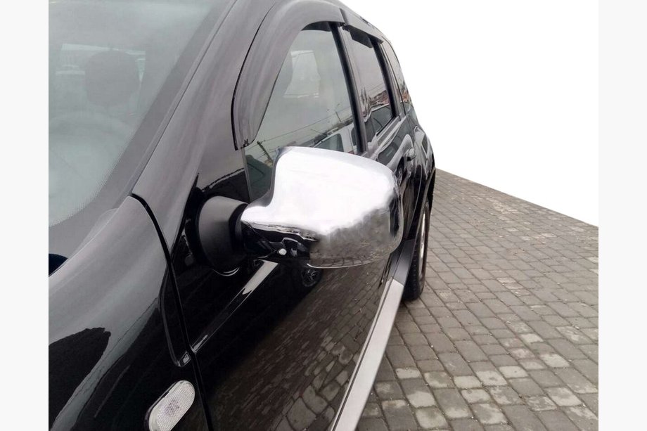 Renault Duster 2008–2017 Chrom spiegelkappen (set van 2) V-2 OmsaLine - Italiaans roestvrij staal Image