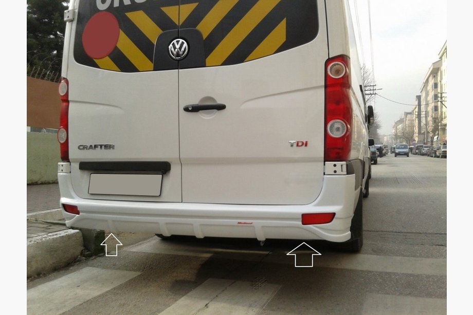 Mercedes Sprinter W906 2006–2018 Achterbumper diffuser V1 (spuitklaar) Image