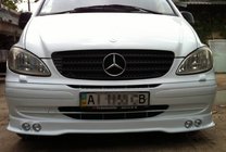 Mercedes Vito W639 2004–2014 Voorbumper lipspoiler voor 4 koplampen (spuitklaar) foto 2