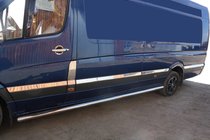 Mercedes Sprinter W906 2006–2018 RVS deursierlijsten ExtraLong. Carmos - Turks staal foto 1
